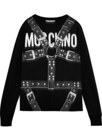 Moschino Printed Wool Sweater Black