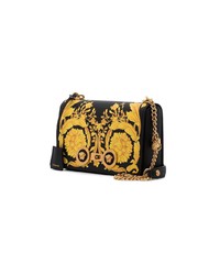 Versace Baroque Print Leather Shoulder Bag