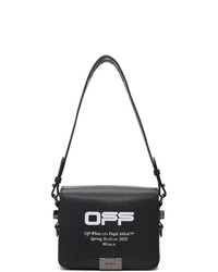 Off-White Black Wavy Logo Flap Bag
