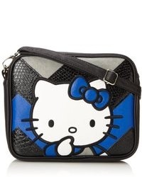 Hello Kitty Blueblack Chevron Cross Body Bag