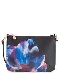 Ted Baker London Cosmic Bloom Floral Print Leather Crossbody Bag