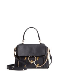 Chloé Small Faye Daye Embroidered Leather Shoulder Bag