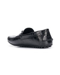Emporio Armani Printed Leather Driving Shoes