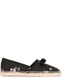 RED Valentino Floral Print Front Bow Espadrilles