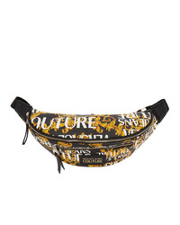 Versace Jeans Couture Yellow And Black Barocco Print Belt Bag