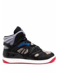 Gucci Basket Panelled High Top Sneakers