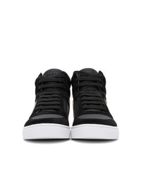 Burberry Black House Check Reeth High Top Sneakers