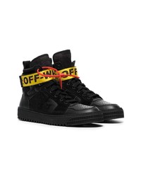 Off-White Black Industrial Hi Top Leather Trainers