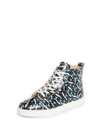 Christian Louboutin Louis Orlato Patent Leather High Top Sneaker