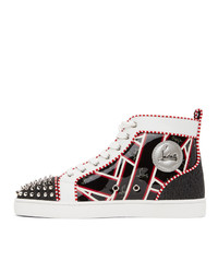 Christian Louboutin Multicolor Printed Lou Spikes Sneakers