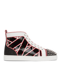 Christian Louboutin Multicolor Printed Lou Spikes Sneakers