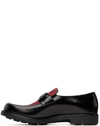 Gucci Black Red Gg Loafers