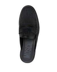 Moschino Logo Print Penny Slot Loafers
