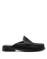 Moschino Logo Print Penny Slot Loafers