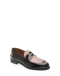 Christian Louboutin No Penny Mixed Media Loafer In Blackmulti At Nordstrom