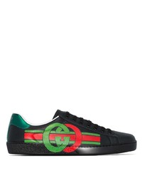 Gucci Ace Gg Logo Printed Sneakers