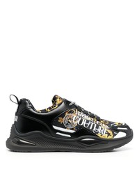 VERSACE JEANS COUTURE Baroque Pattern Print Lace Up Sneakers