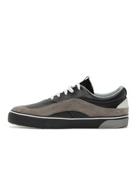 Palm Angels Black And Grey Palm Vulcanized Low Sneakers