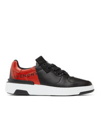Givenchy Black And Red Wing Sneakers
