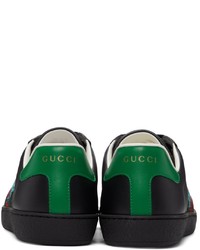 Gucci Black Freya Hartas Ace Sneakers