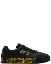 VERSACE JEANS COUTURE Black Garland Court 88 Sneakers