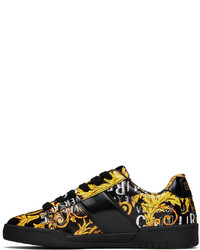 VERSACE JEANS COUTURE Black Gold Brooklyn Sneakers
