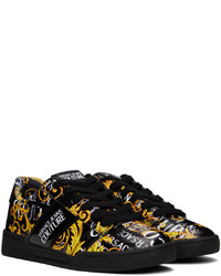 VERSACE JEANS COUTURE Black Gold Brooklyn Sneakers