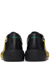 Versace Black Greca Medusa Tag Sneakers