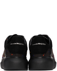 Alexander McQueen Black Multicolor Embroidered Oversized Sneakers