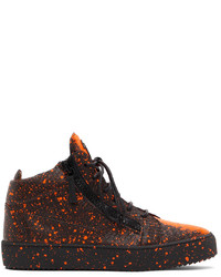 Giuseppe Zanotti Black Orange Kriss Sneakers
