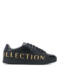 Versace Collection Logo Print Lace Up Sneakers