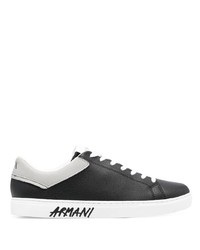 Armani Exchange Logo Print Lace Up Sneakers