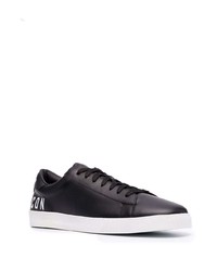 DSQUARED2 Logo Print Leather Sneakers
