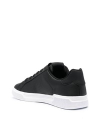 Just Cavalli Logo Print Leather Sneakers