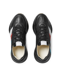 Gucci Rhyton Web Print Leather Sneaker