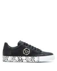 Philipp Plein Skull Print Low Top Sneakers