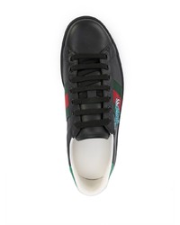 Gucci Web Stripe Lace Up Sneakers