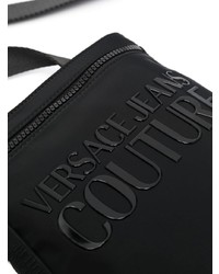 VERSACE JEANS COUTURE Logo Print Zip Up Messenger Bag