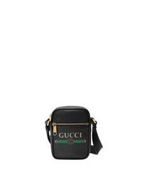 Gucci Print Leather Shoulder Bag