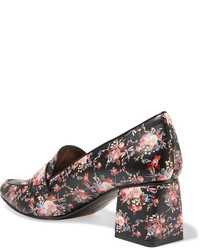 Tabitha Simmons Margot Floral Print Leather Pumps Black