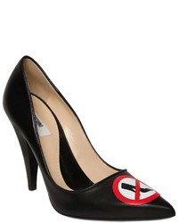Moschino 100mm No Heels Leather Pumps