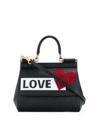 Dolce & Gabbana Mini Sicily Love Patch Shoulder Bag
