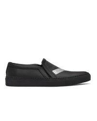 Givenchy Black And Silver Urban Slip Sneakers