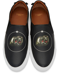 Givenchy Black Monkey Brothers Street Skate Iii Slip On Sneakers