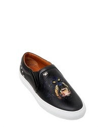 Givenchy Rottweiler Leather Slip On Sneakers