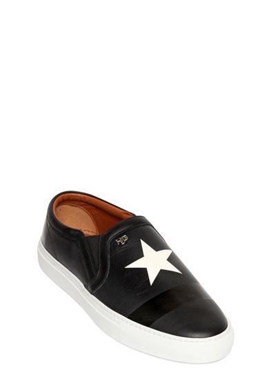 Givenchy Star Printed Leather Slip On 