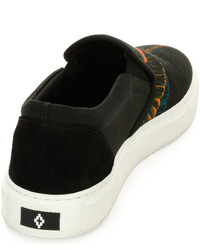 Marcelo Burlon County of Milan Marcelo Burlon Cerro Blanco Leather Slip On Sneaker Blackorange