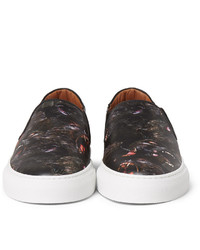 Givenchy Monkey Brothers Printed Leather Slip On Sneakers