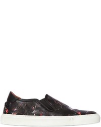 Givenchy Monkeys Printed Leather Slip On Sneakers
