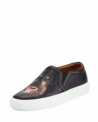 Givenchy Rottweiler Print Leather Skate Shoe